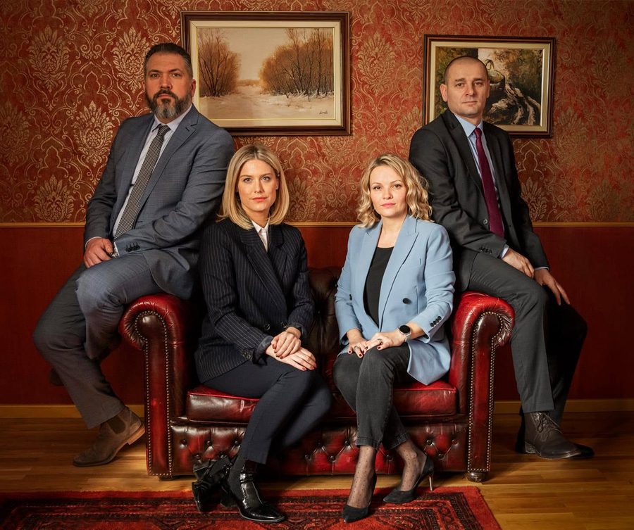 Team of the law office Krivić, Krivić, Aćimović and Ranđelović — Hrvoje Krivić, Margareta Krivić, Drago Aćimović, and Tihana Ranđelović